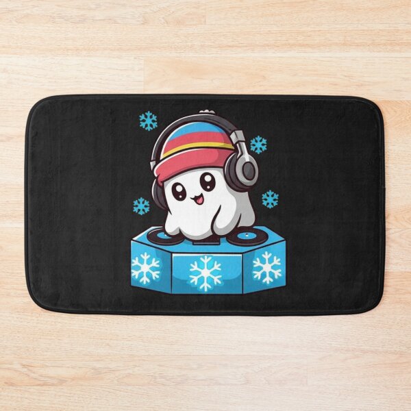 Item preview, Snow DJ Ghost – Funny Chibi Ghost DJ on Snowflake Turntables | Cool Winter Kawaii Design designed and sold by ColorSplash123.