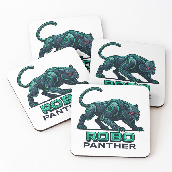 Item preview, Robo Panther – Cyberpunk Neon Predator designed and sold by InkMalinois.
