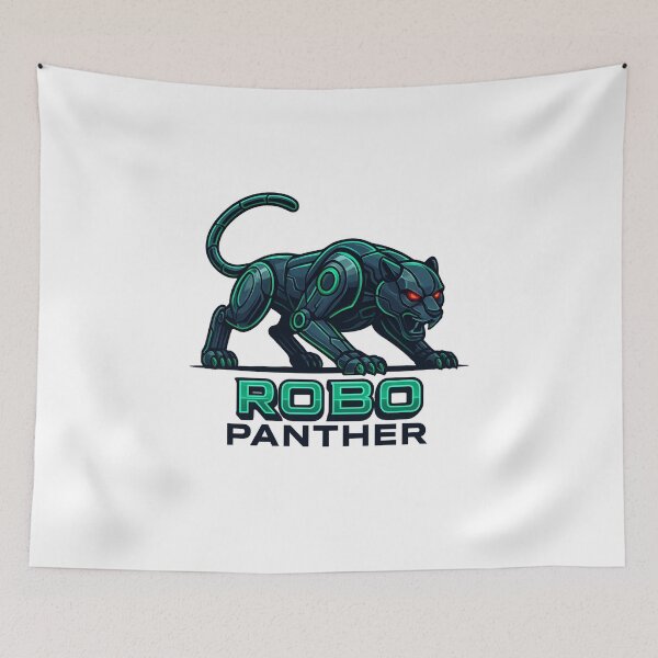 Item preview, Robo Panther – Cyberpunk Neon Predator designed and sold by InkMalinois.