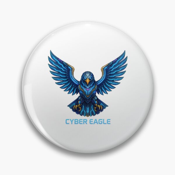 Item preview, Cyber Eagle – Futuristic Neon Bird designed and sold by InkMalinois.