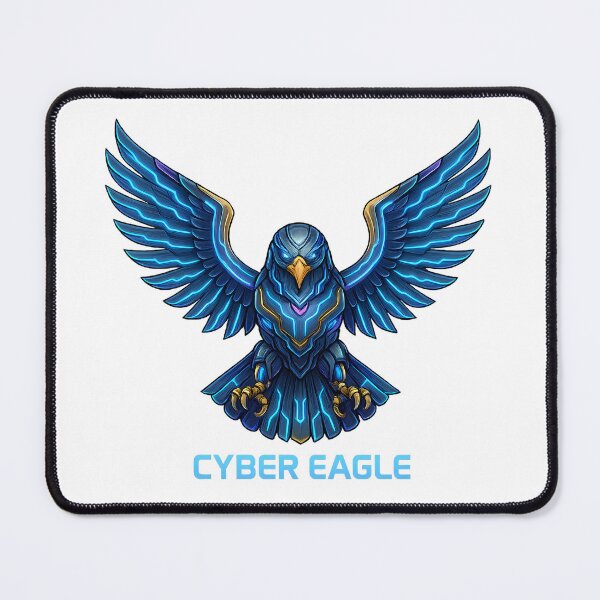 Item preview, Cyber Eagle – Futuristic Neon Bird designed and sold by InkMalinois.
