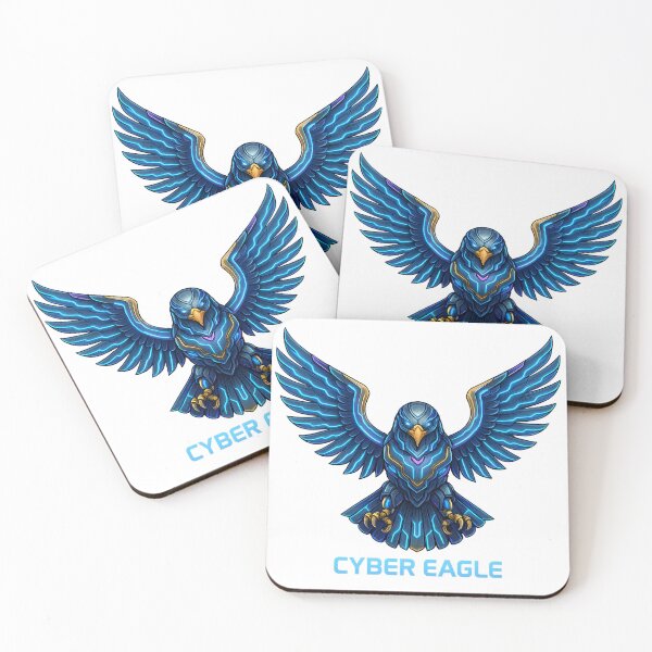 Item preview, Cyber Eagle – Futuristic Neon Bird designed and sold by InkMalinois.