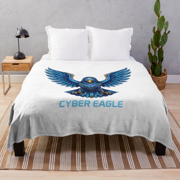 Item preview, Cyber Eagle – Futuristic Neon Bird designed and sold by InkMalinois.
