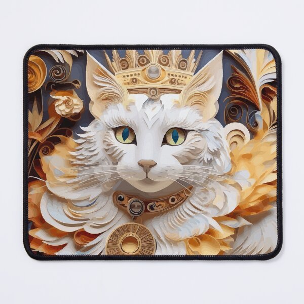 Item preview, Majestic Royal Cat Portrait After Gustav Klimt designed and sold by Vicky Brago-Mitchell®.