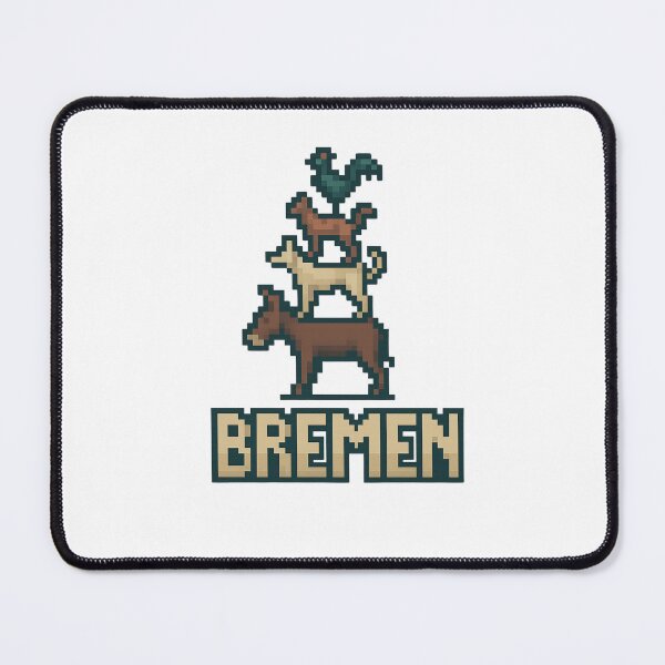 Item preview, Bremen Town Musicians Retro Pixel – Bremen Pixel Art Design designed and sold by Fies-und-Fein.