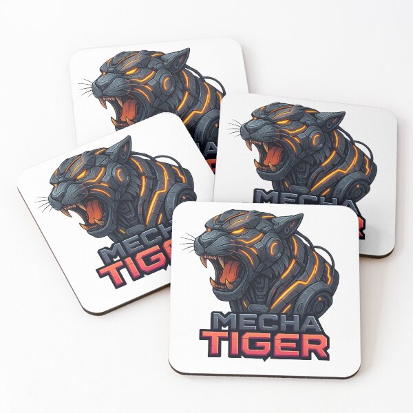 Item preview, Mecha Tiger – Futuristic Robotic Beast designed and sold by InkMalinois.