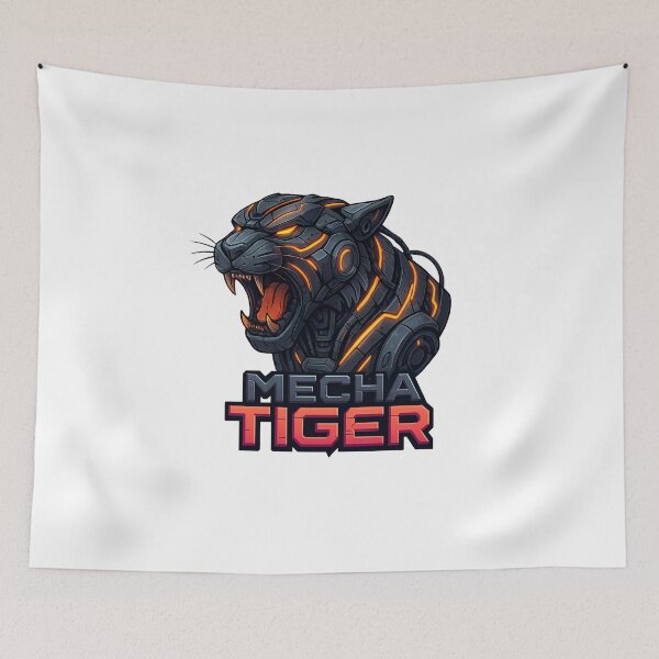 Item preview, Mecha Tiger – Futuristic Robotic Beast designed and sold by InkMalinois.