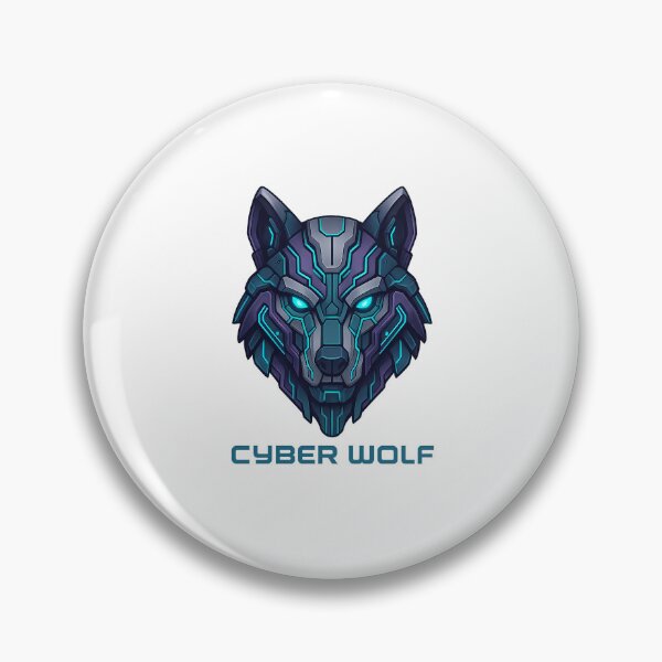 Item preview, Cyber Wolf – Futuristic Neon Beast designed and sold by InkMalinois.
