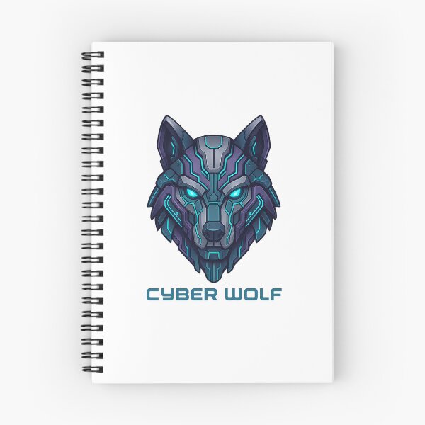 Item preview, Cyber Wolf – Futuristic Neon Beast designed and sold by InkMalinois.