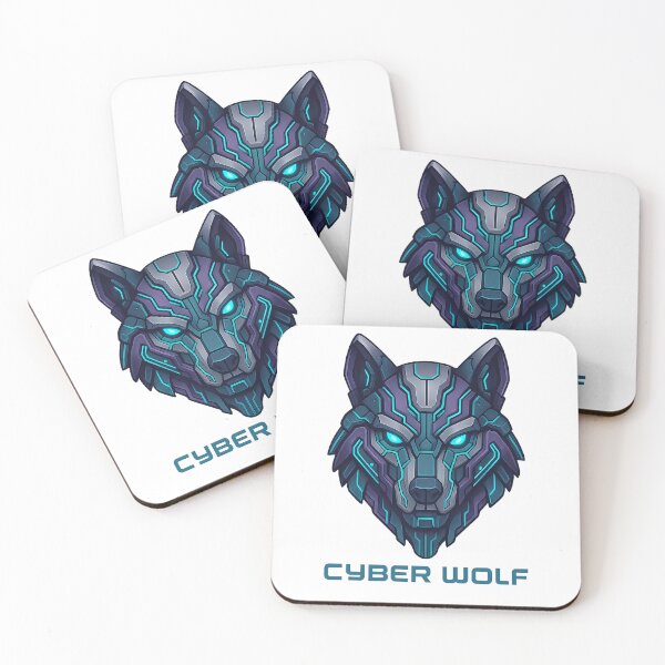 Item preview, Cyber Wolf – Futuristic Neon Beast designed and sold by InkMalinois.