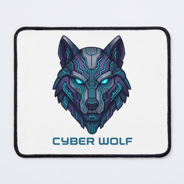 Item preview, Cyber Wolf – Futuristic Neon Beast designed and sold by InkMalinois.