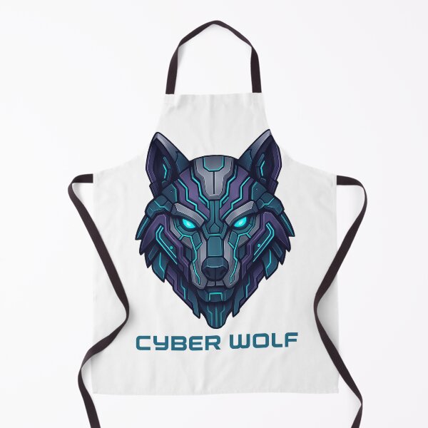 Item preview, Cyber Wolf – Futuristic Neon Beast designed and sold by InkMalinois.