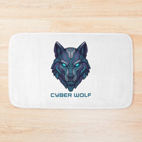 Item preview, Cyber Wolf – Futuristic Neon Beast designed and sold by InkMalinois.