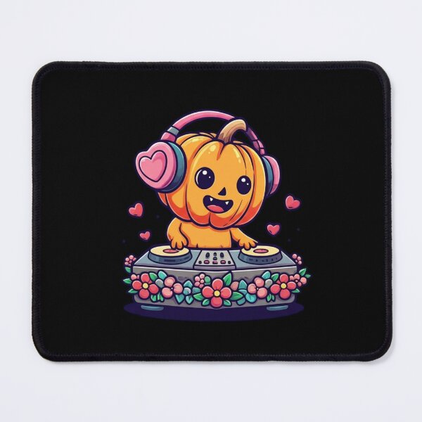 Item preview, Pumpkin Valentine DJ – Cute Chibi Pumpkin with Heart Headphones | Funny Kawaii Valentine’s Day Design designed and sold by ColorSplash123.