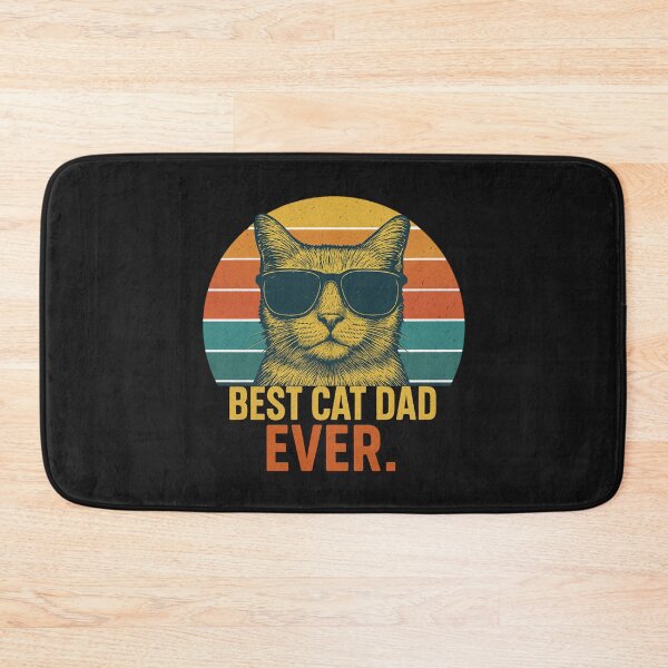 Item preview, Best Cat Dad Ever Retro Vintage Cat with Sunglasses designed and sold by flagylART.