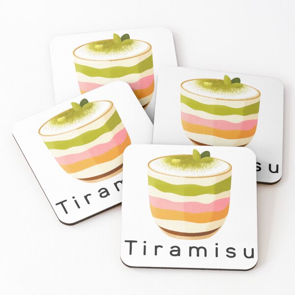 Item preview, Colorful Tiramisu in a Cup – Dessert Illustration designed and sold by BobaBunny76.