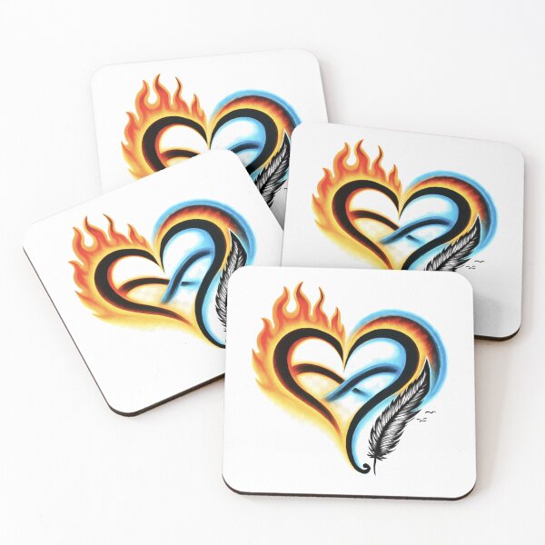 Item preview, Fire & ice infinity heart- Passion and balance design designed and sold by OOriginalOne.