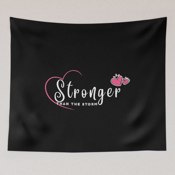 Item preview, Stronger Than The Storm Short Sleeve Top Inspirational Positive Quotes Graphic Shirt designed and sold by TTT-Funny-Shop.