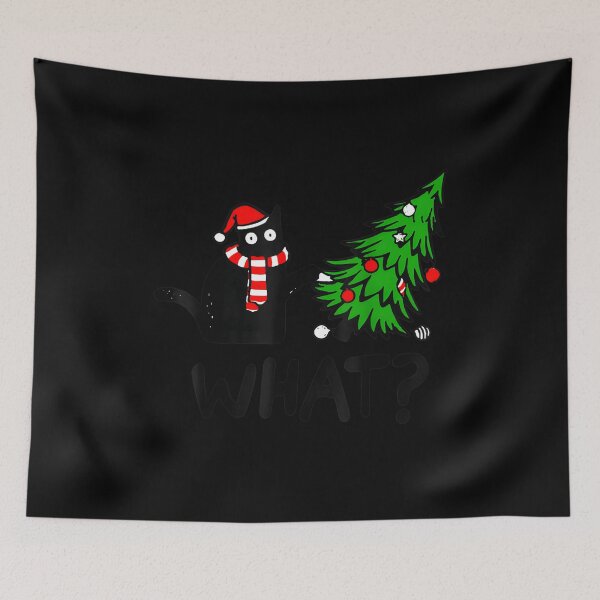 Item preview, Black Cat Pushing Tree Over Cat W designed and sold by neyvrvdpez49.