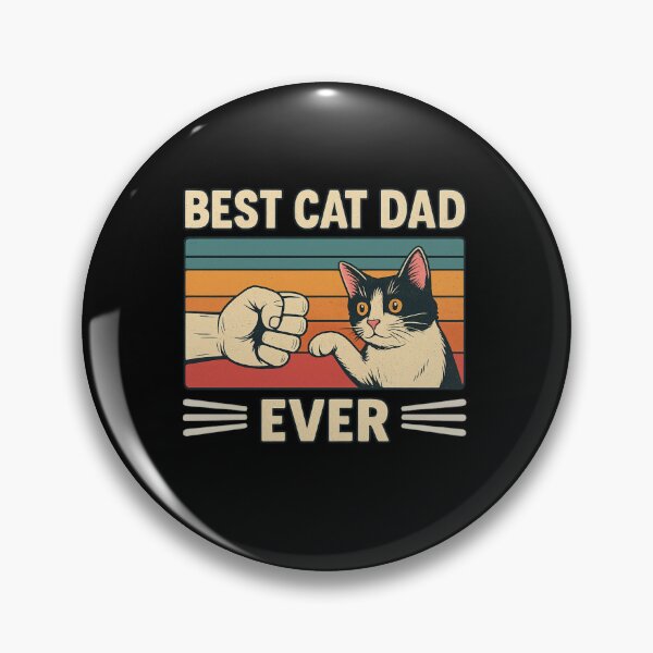 Item preview, Best Cat Dad Ever Retro Fist Bump Design designed and sold by flagylART.