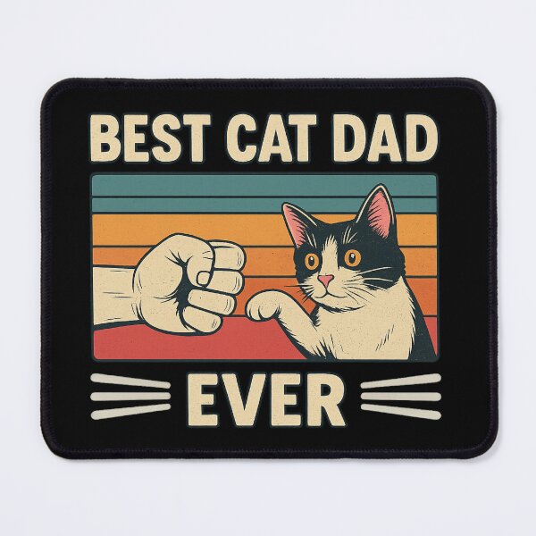 Item preview, Best Cat Dad Ever Retro Fist Bump Design designed and sold by flagylART.