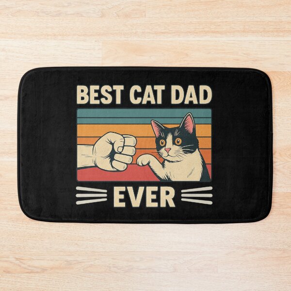 Item preview, Best Cat Dad Ever Retro Fist Bump Design designed and sold by flagylART.