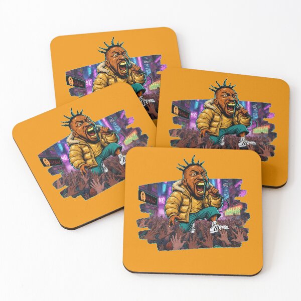 Item preview, Ol’ Dirty Bastard with Gold Grill ODB Crowd Surf designed and sold by WHITE FLAME PRINTS.