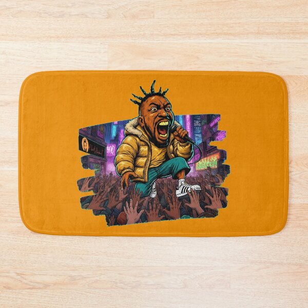 Item preview, Ol’ Dirty Bastard with Gold Grill ODB Crowd Surf designed and sold by WHITE FLAME PRINTS.
