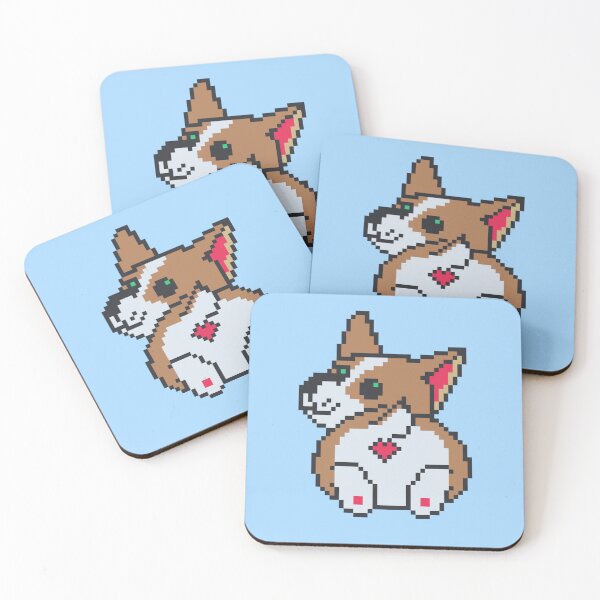 Item preview, Cute Pixel Art Corgi with Heart designed and sold by AdrianaOliveira.
