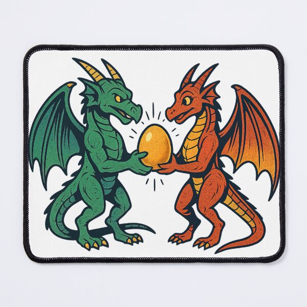 Item preview, RetroComics Dragons Holding Golden Egg | Fantasy Comic Style Dragon Art | VLF designed and sold by VitalLifeForce.
