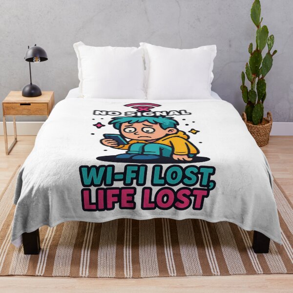 Item preview, No Signal – Wi-Fi Lost, Life Lost Funny Design designed and sold by InkMalinois.