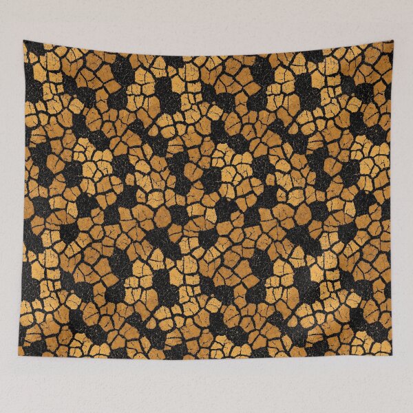 Item preview, Golden Cracked Earth on Black designed and sold by Piotrek0001.