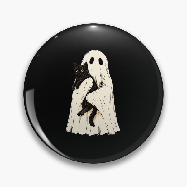Item preview, Vintage Halloween Ghost Holding Black Cat Men Women designed and sold by WalickiTwish.