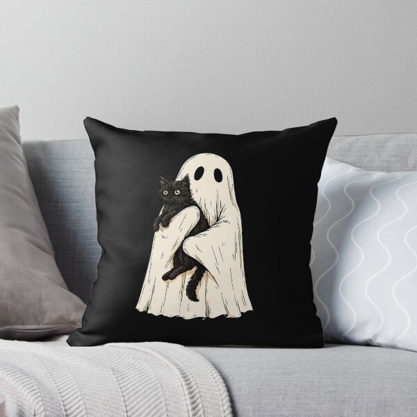 Item preview, Vintage Halloween Ghost Holding Black Cat Men Women designed and sold by WalickiTwish.