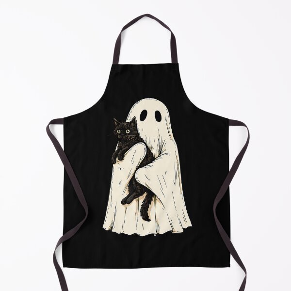 Item preview, Vintage Halloween Ghost Holding Black Cat Men Women designed and sold by WalickiTwish.