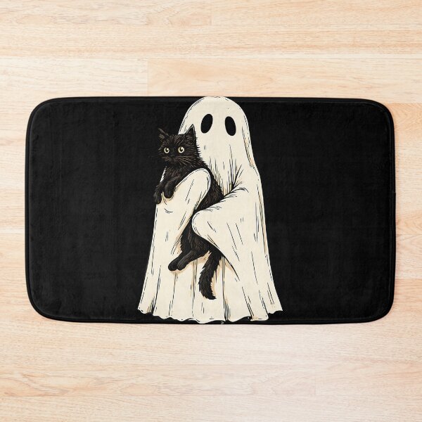 Item preview, Vintage Halloween Ghost Holding Black Cat Men Women designed and sold by WalickiTwish.