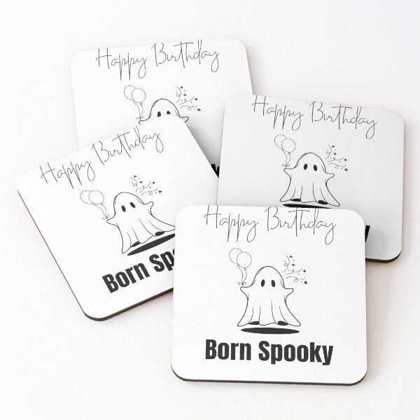 Item preview, Happy Birthday Ghost – Cute Spooky Halloween happy Birthday Design designed and sold by luckyhue.