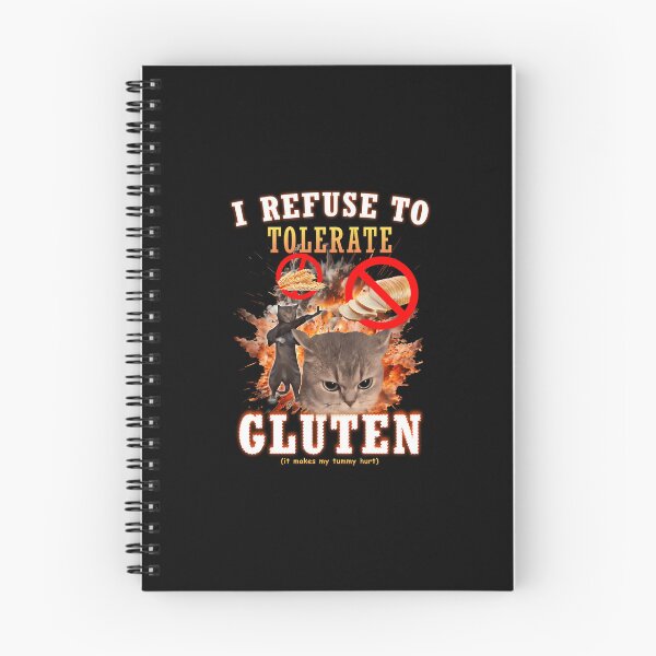 Item preview,  I Refuse To Tolerate Gluten Funny Cat Meme designed and sold by TraceyPfeffer.