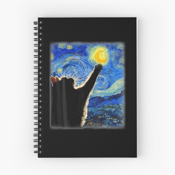 Item preview, Van Gogh Starry Night Cat 	 - Classic Fit Cat Lovermomdad Gift Black Crew Neck designed and sold by WalickiTwish.