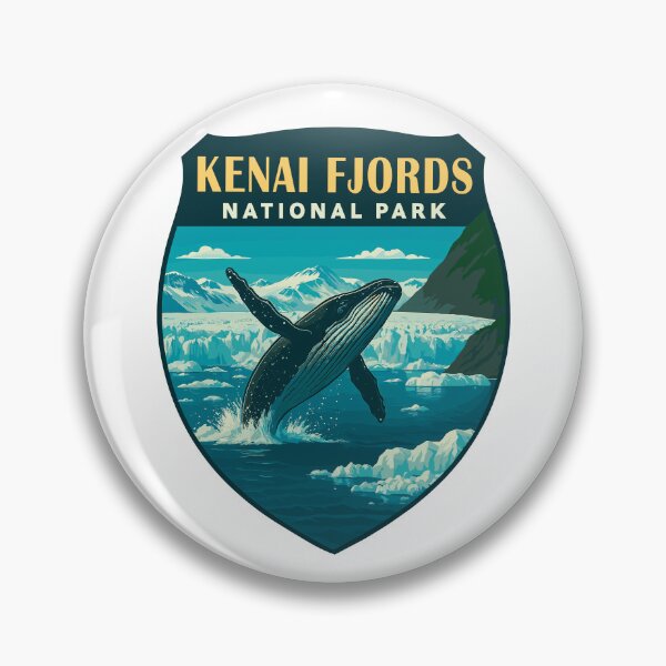 Item preview, Kenai Fjords National Park Retro Glacier Ocean Sticker designed and sold by Ismeal Von.