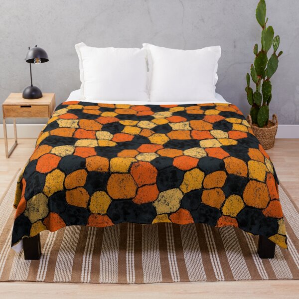 Item preview, Orange and Black Mosaic Pavement designed and sold by Piotrek0001.