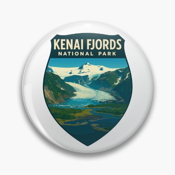 Item preview, Kenai Fjords National Park Retro Glacier Ocean Sticker designed and sold by Ismeal Von.