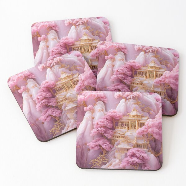 Item preview, Pink Jade Chinese Landscape  designed and sold by foxstudio2000.