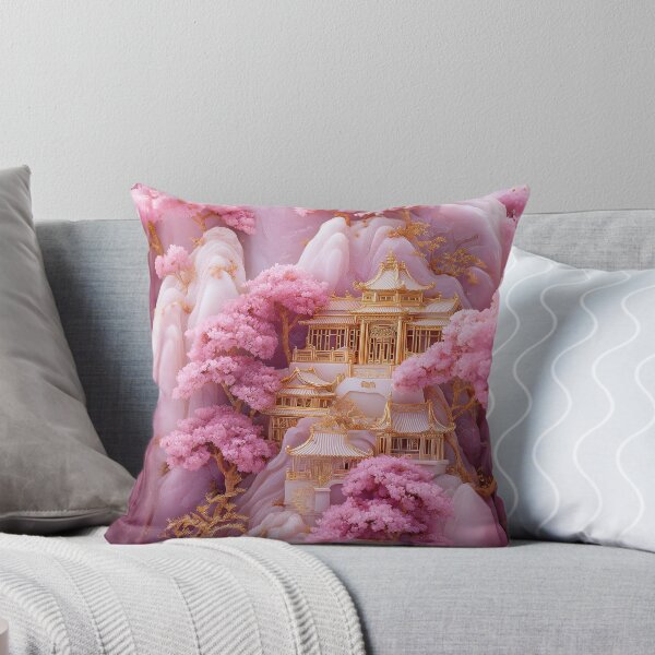 Item preview, Pink Jade Chinese Landscape  designed and sold by foxstudio2000.