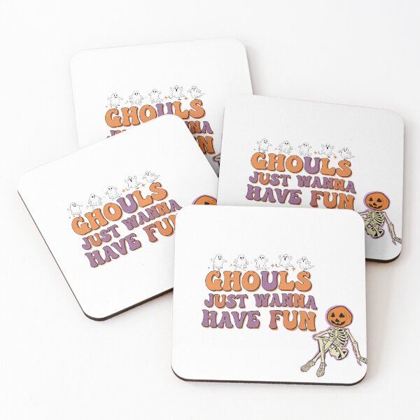 Item preview, Ghouls Just Wanna Have Fun Halloween Skeleton & Ghosts Design designed and sold by Happyfreedom.