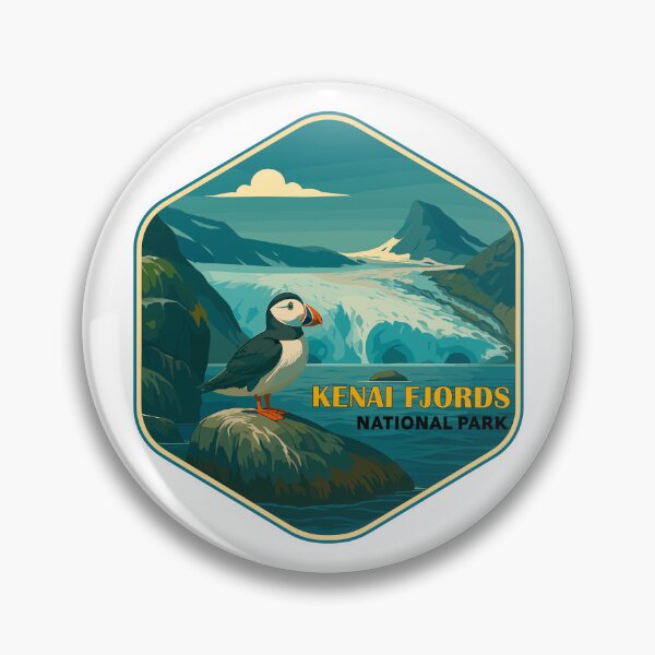 Item preview, Kenai Fjords National Park Retro Glacier Ocean Sticker designed and sold by Ismeal Von.