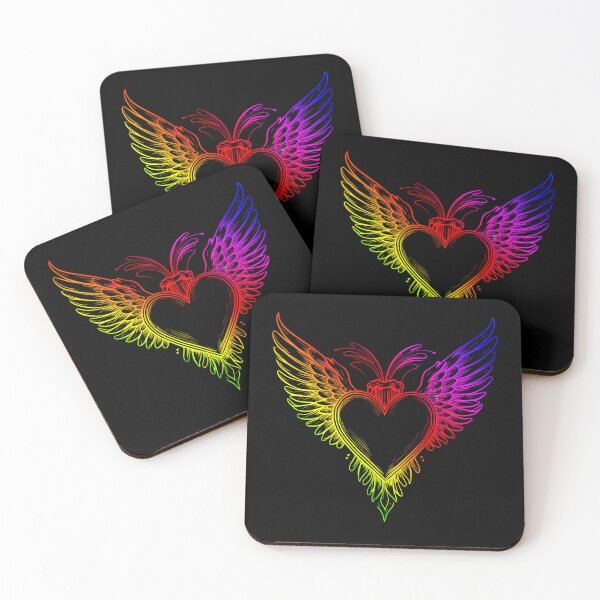 Item preview, An elegant hand-drawn design of a heart with wings 1 designed and sold by Neon G.
