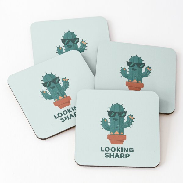 Item preview, Looking Sharp – Funny Cactus Pun Design designed and sold by Lucy Cooper.