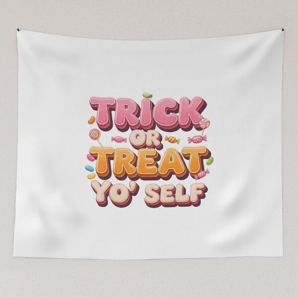 Item preview, Trick or Treat Yo' Self Halloween Candy Design designed and sold by Happyfreedom.