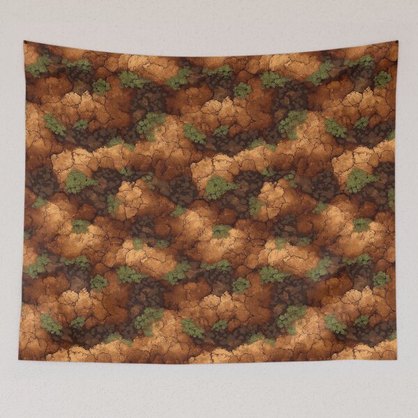 Item preview, Resilient green plant growth on cracked earth pattern designed and sold by Piotrek0001.